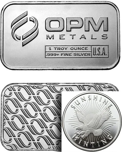 Are Coins a Good Investment? Government Coin vs. Generic Bar or Round Bullion 3 1 oz opm front11