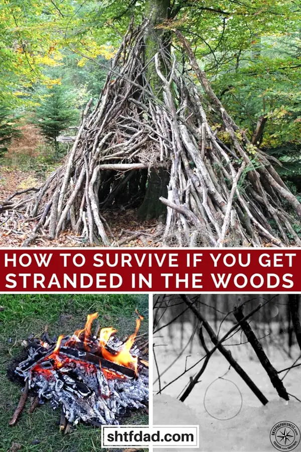 Learning how to survive getting lost in the woods is a must for everyone! Here's what you should do if you get stranded in the woods. Teach everyone in your family to keep them safe. #survival #camping #woods #shtf #shtfdad #keepingfamilysafe 