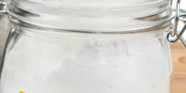 Glass jar with baking soda