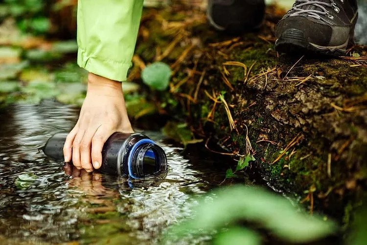 Clean water from the spring