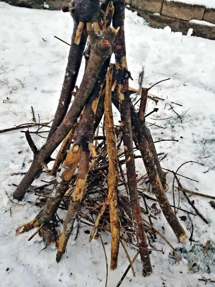 The Teepee is the most straightforward and most basic type of fire.