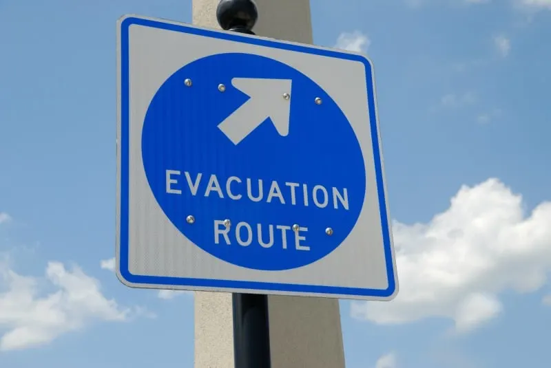 Evacuation sign