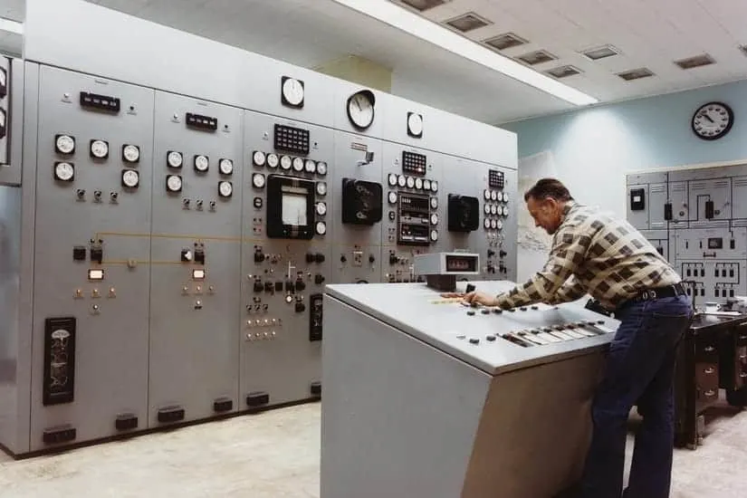 control room at a power plant