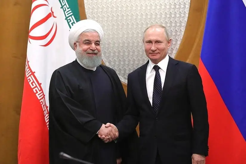 Meeting with President of Iran Hassan Rouhani and President of Russia Vladimir Putin