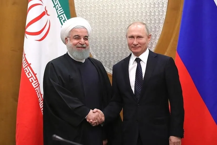 Meeting with President of Iran Hassan Rouhani and President of Russia Vladimir Putin