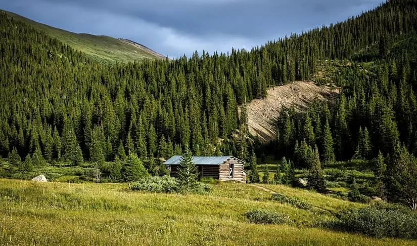 remote log cabin retreat mountains