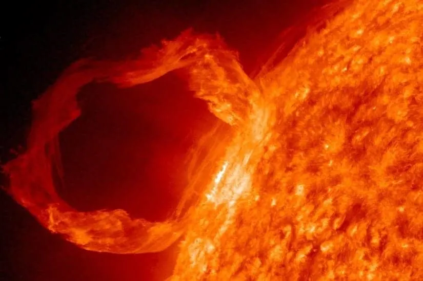 solar flare or coronal mass ejection