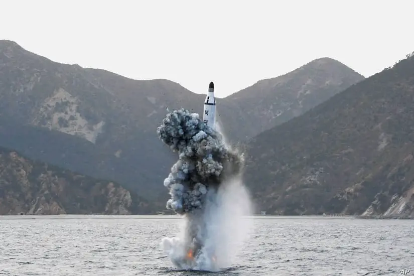 underwater submarine ballistic missile