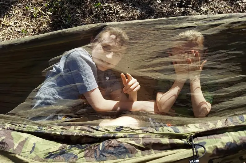 netted hammock for the boys