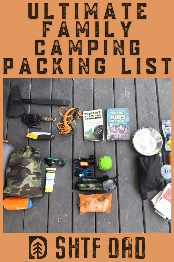 Take the stress out of camping, and come prepared! Camping packing list essentials you need for sleep, shelter, water, food, and other needs by age range.