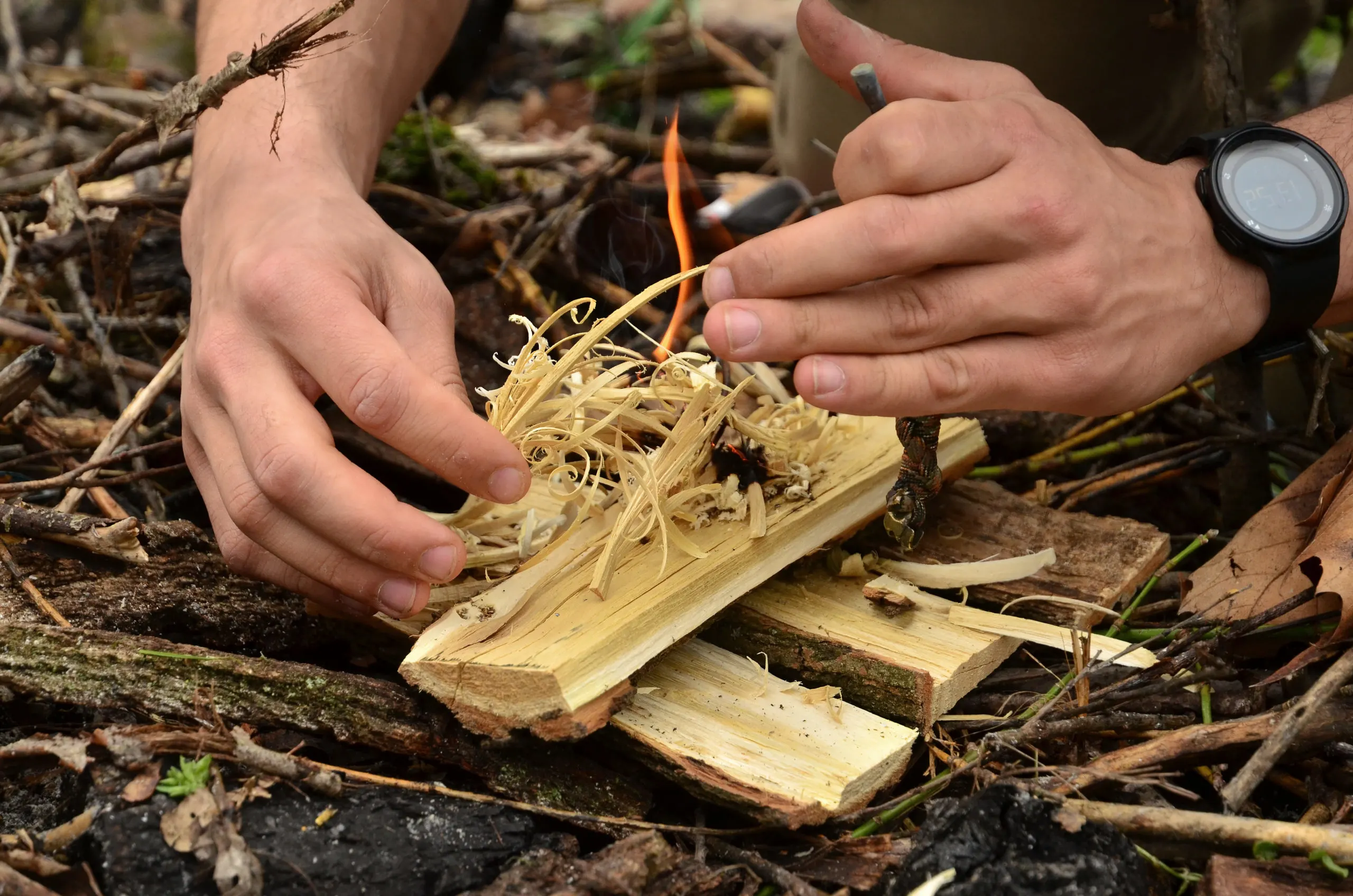 how to start fire with sticks