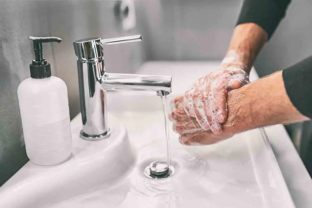 washing hands