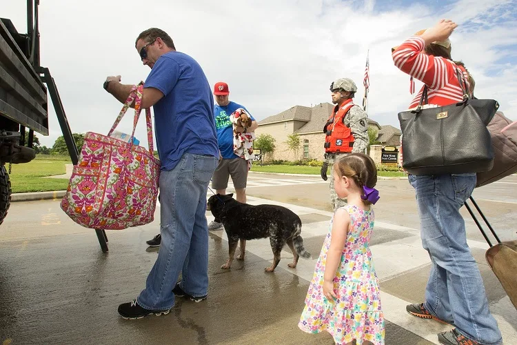 Flood evacuation in Texas