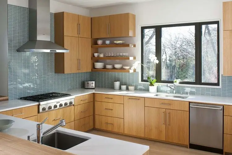 Kitchen with energy efficient windows