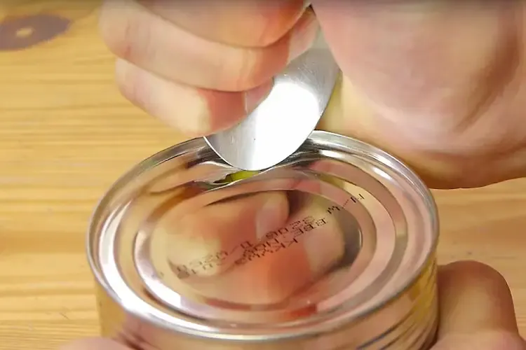 How to Open Can Without Can Opener In 6 Different Ways 1 Can opening with spoon