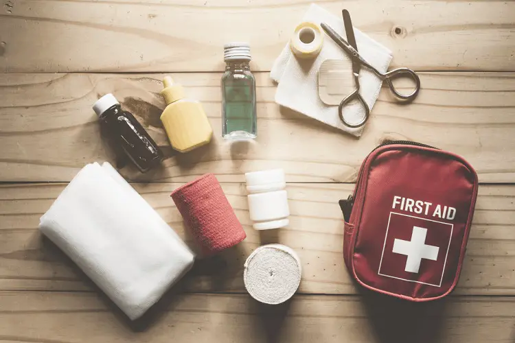 A first aid kit is essential to have