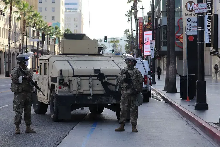 National Guard soldiers on the streets