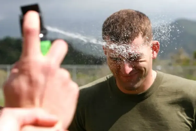Bear Spray vs Pepper Spray: Which Provides Better Protection? 1 Man sprayed in the face with pepper spray