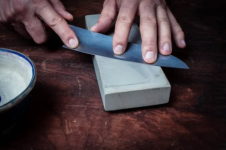 Medium grit sharpening