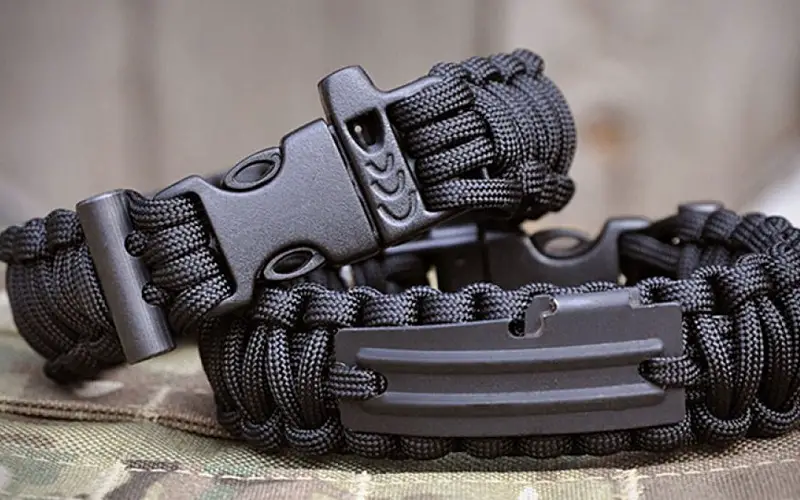 two paracord survival bracelets