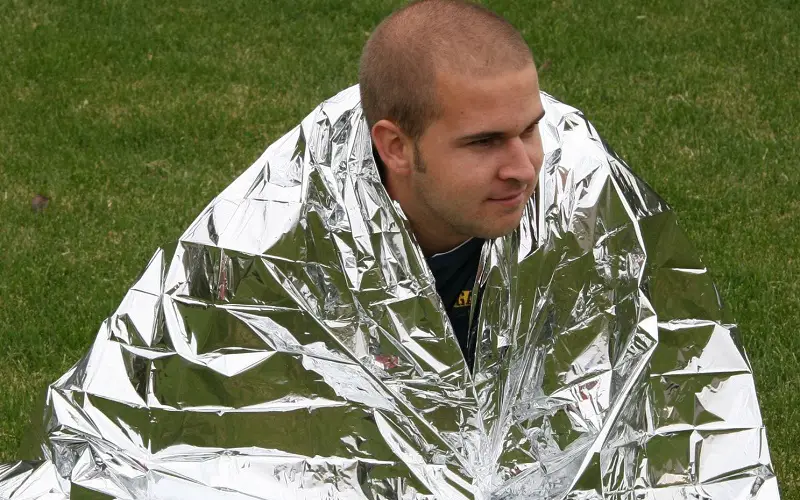 using a reflective blanket